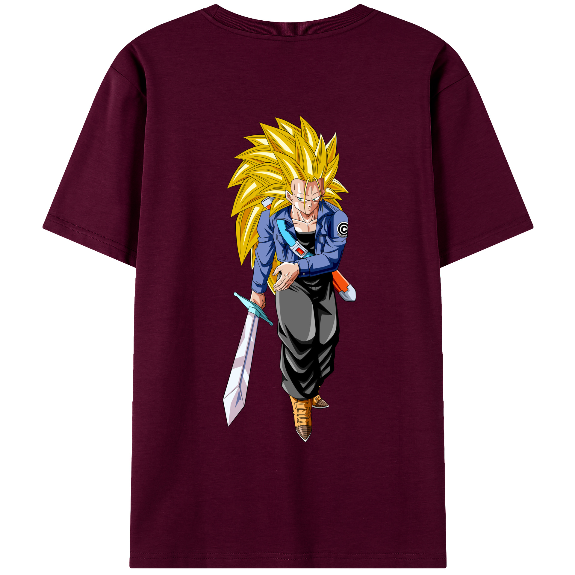 （画像用） ドラゴンボール トランクス（Torankusu）DRAGON BALL Trunks レディース半袖Tシャツ(バックプリント)